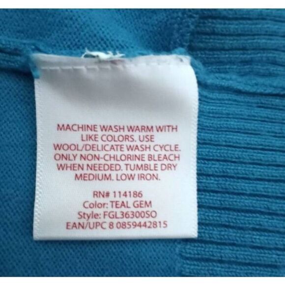 FADED GLORY TURQUOISE CARDIGAN SZ.S EUC. - Picture 5 of 5